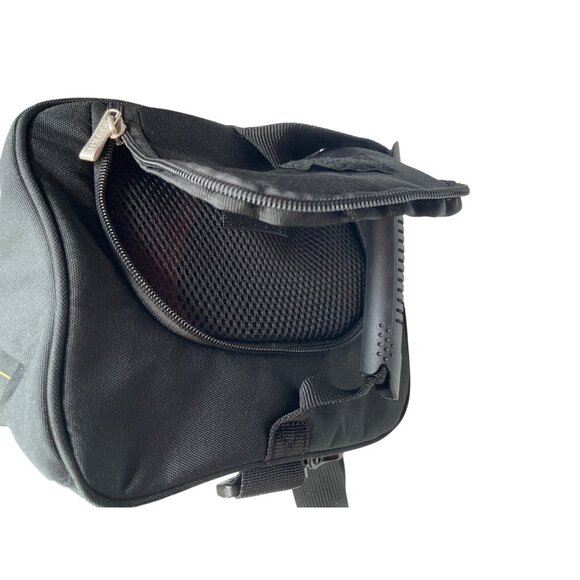 Petrie Black Riding Boot Bag W/ Orange Lining & Adjustable Strap C102 - Picture 5 of 9